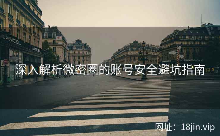深入解析微密圈的账号安全避坑指南
