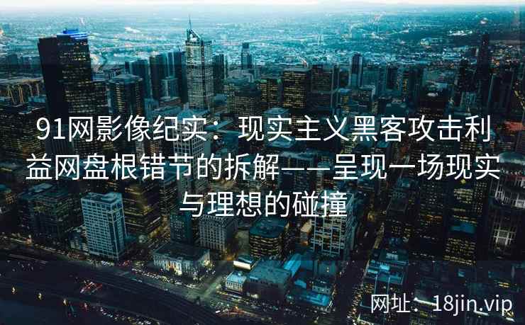 91网影像纪实：现实主义黑客攻击利益网盘根错节的拆解——呈现一场现实与理想的碰撞